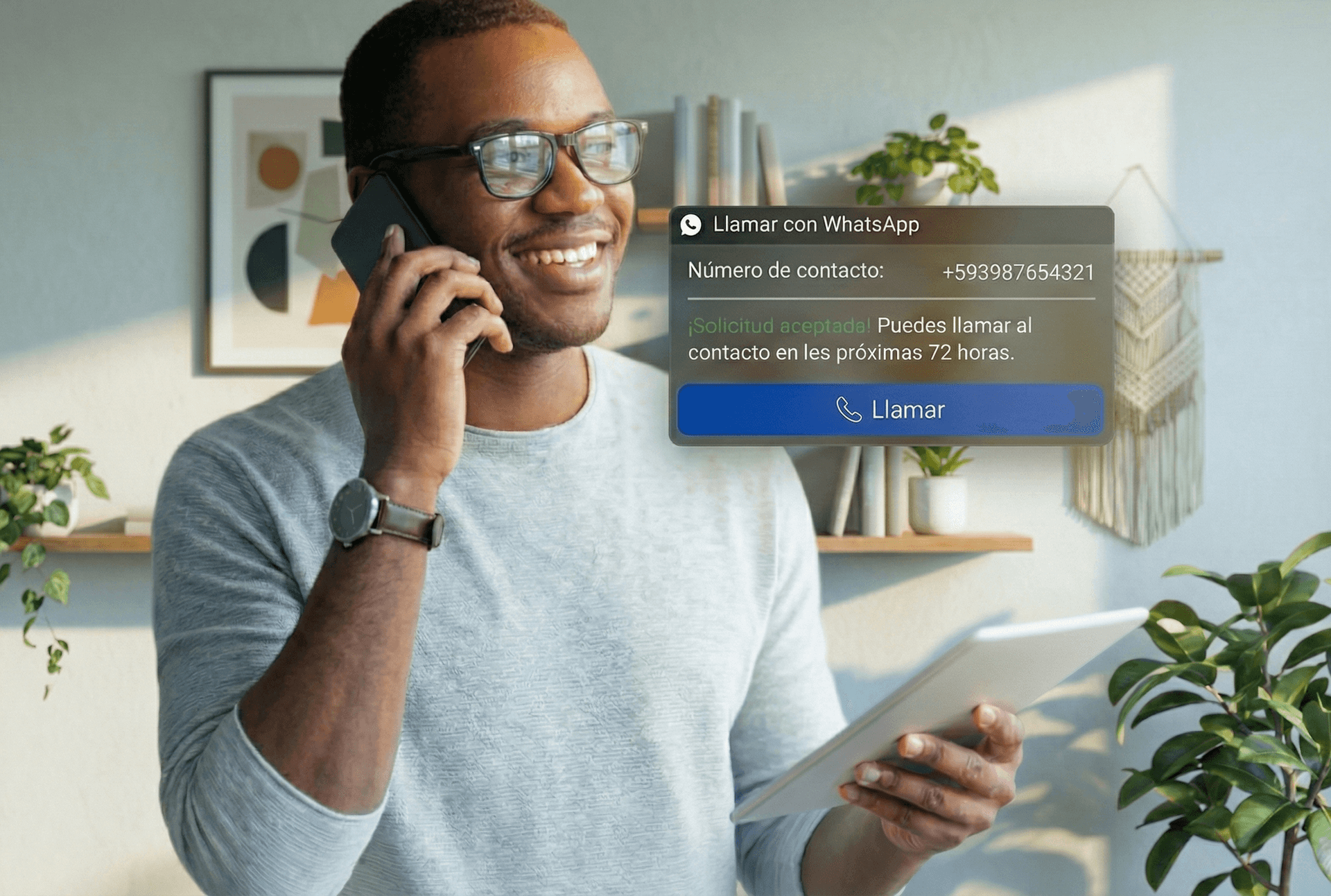 Versión futura de Nexi atendiendo llamadas de voz como asistente virtual