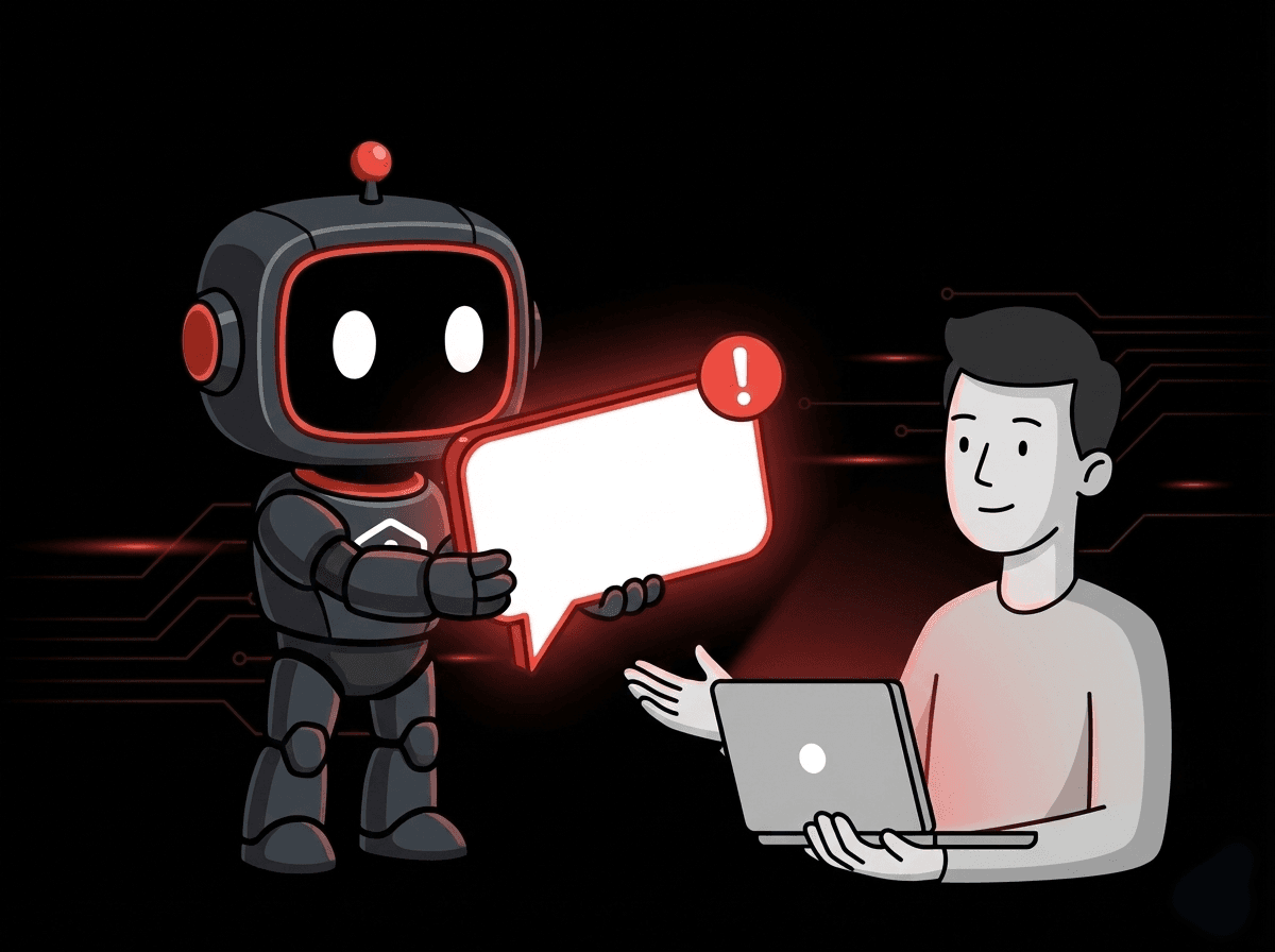 Nexi entregando una conversación a un agente humano cuando detecta un tema sensible